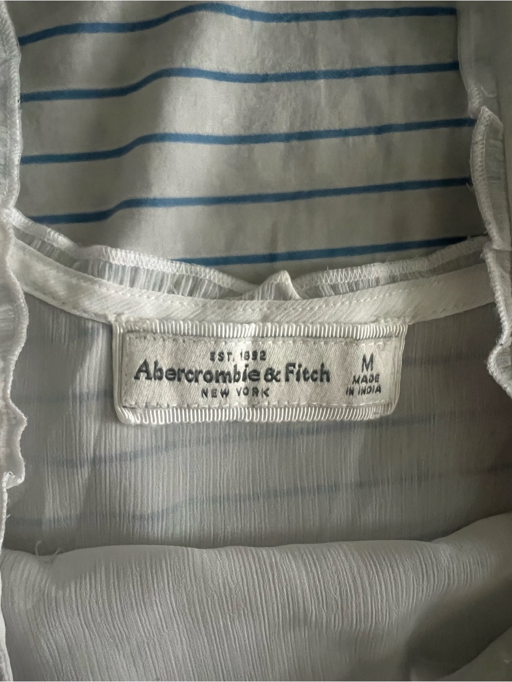 Abercrombie Fitch Ethereal Sheer Ruffle Angel Top Fairy Coquette Boho Romantic M - Picture 3 of 9